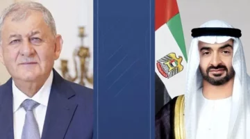 محمد بن زايد يبحث هاتفياً مع الرئيس العراقي تطورات الأوضاع في الشرق الأوسط