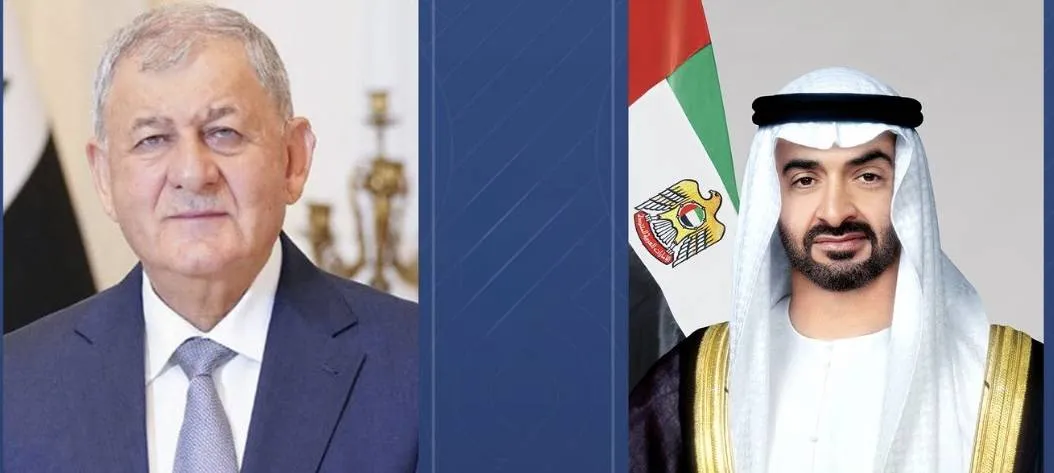 محمد بن زايد يبحث هاتفياً مع الرئيس العراقي تطورات الأوضاع في الشرق الأوسط