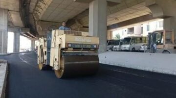 رصف وتطوير الطريق أسفل الطريق الدائري بمنطقة كفر غطاطي