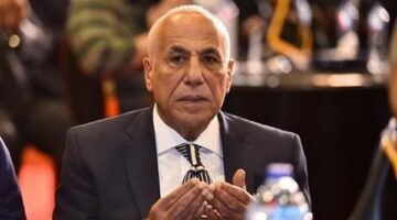 حسين لبيب يقدم واجب العزاء للاستاذ عمرو الجنايني