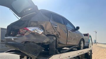 حادث سير على طريق السويس.. ونجاة شخصين دون إصابات خطيرة