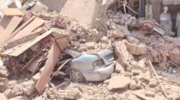 تفاصيل انهيار عقار مكون من 3 طوابق في شبرا