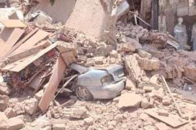 تفاصيل انهيار عقار مكون من 3 طوابق في شبرا