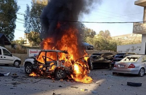إصابة شخص بغارة شنتها مسيّرة إسرائيلية على سيارة جنوب لبنان