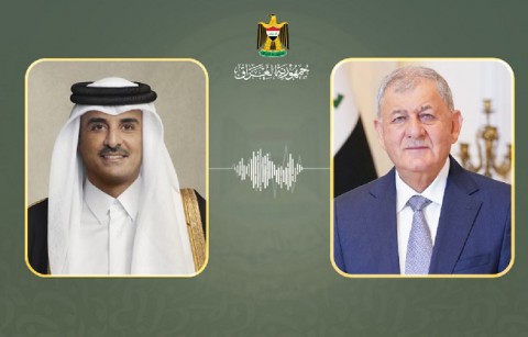 رئيس العراق يشيد بجهود أمير قطر لوقف النار بين إيران وإسرائيل