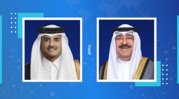 سمو أمير البلاد يجري اتصالاً هاتفياً بأمير دولة قطر