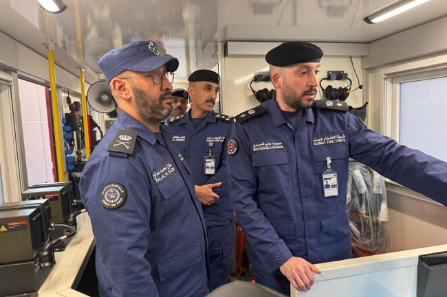 رئيس «قوة الإطفاء» تفقد مركز الشدادية للمواد الخطرة ومركز البحث والإنقاذ
