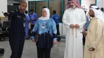 القلاف تفقدت صالة الركاب بادارة جمارك الموانئ الشمالية وجزيرة فيلكا