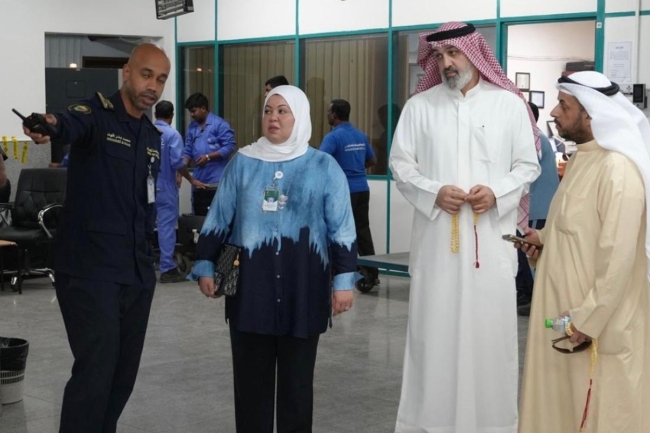 القلاف تفقدت صالة الركاب بادارة جمارك الموانئ الشمالية وجزيرة فيلكا