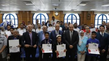 محافظ المنيا يكرم الأبطال الرياضيين الحاصلين على بطولات عالمية وعربية وأفريقية