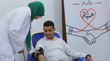 بنك مصر يطلق من جديد حملة للعاملين به للتبرع بالدم (صور)