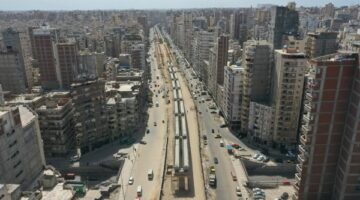 استمرار الأعمال الإنشائية على خط أبو قير– محطة مصر