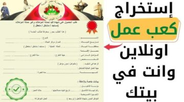 وانت في بيتك.. طريقة استخراج كعب عمل أونلاين