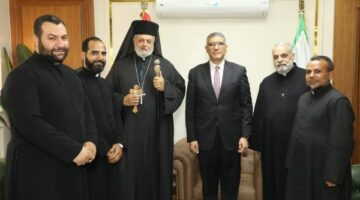 مطران إيبارشية الفيوم وبني سويف للأقباط الكاثوليك يهنئ محافظ الجيزة بعيد الأضحى