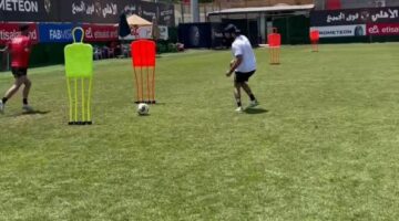أحمد عبد القادر يؤدي تدريبات تأهليه منفردا في الأهلي