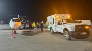 ✓ نقل سيدة حامل في حالة حرجة على متن طائرة طبية خاصة من العيون إلى مراكش