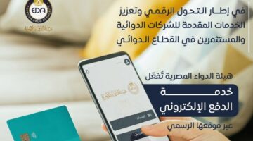 هيئة الدواء المصرية تبدأ تفعيل خدمة الدفع الإلكتروني عبر موقعها الرسمي
