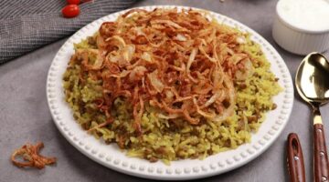 طريقة عمل صينية المجدرة بالبصل