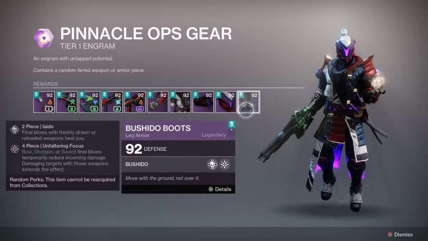 كيفية الحصول على درع الساموراي في Destiny 2 – newnews4
